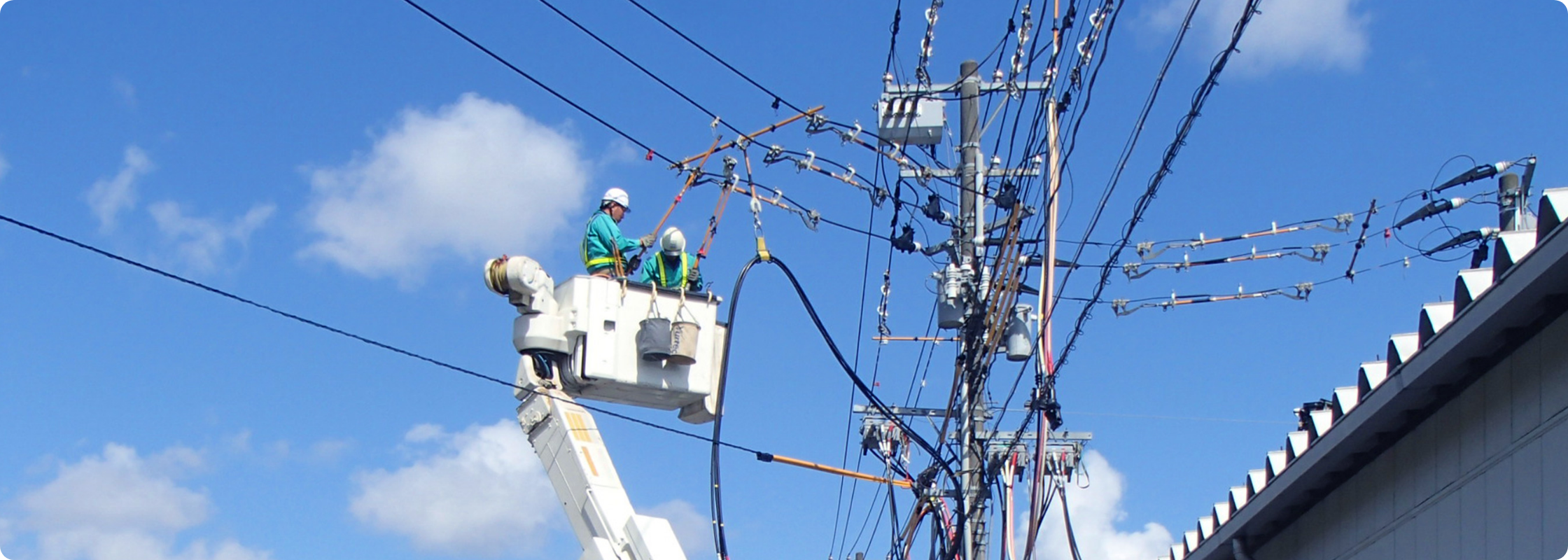 配電工事の様子